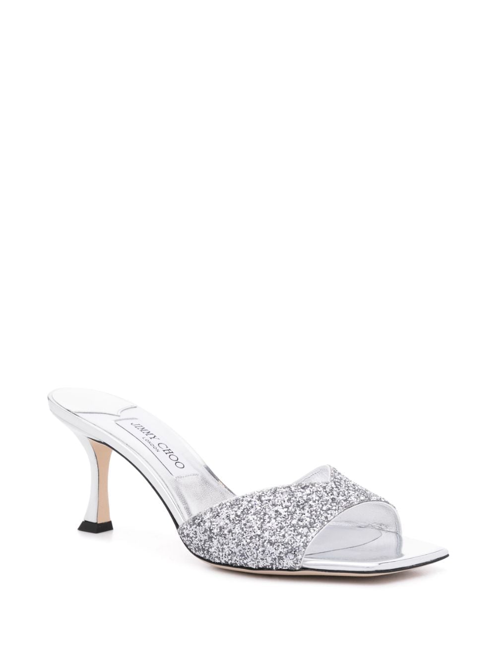 Jimmy Choo JIMMY CHOO- Skye Glittered Leather Sandals