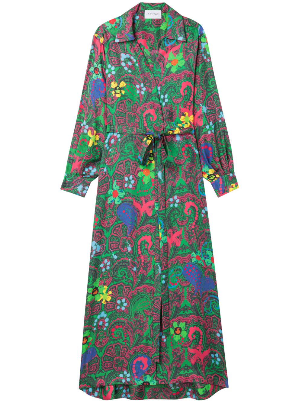 Az Factory AZ FACTORY- Paisley Print Long Wrap Dress