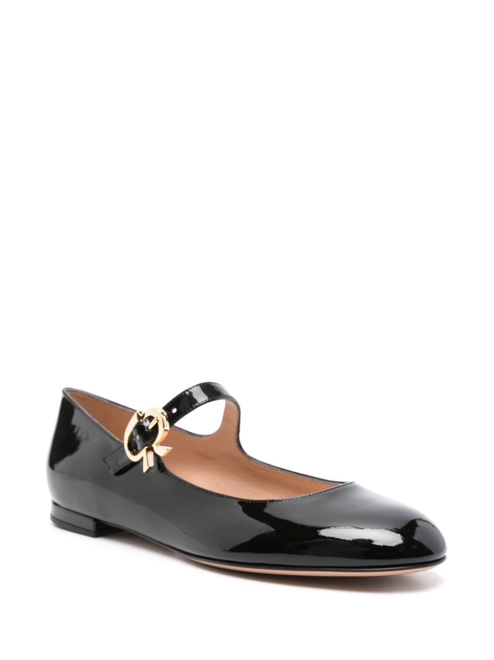 Gianvito Rossi GIANVITO ROSSI- Mary Ribbon 05 Patent Leather Ballet Flats