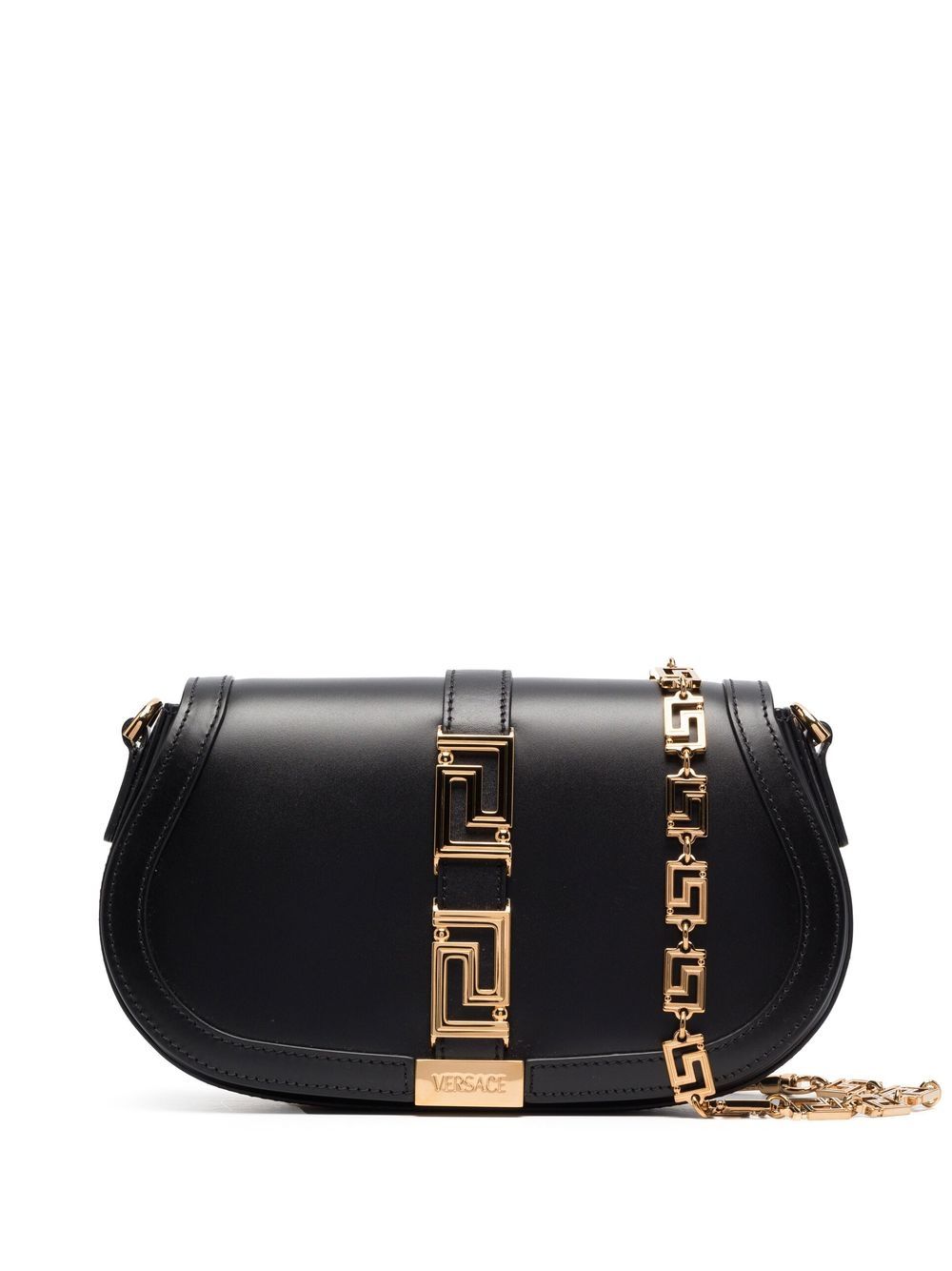 Versace VERSACE- Greca Goddess Leather Shoulder Bag