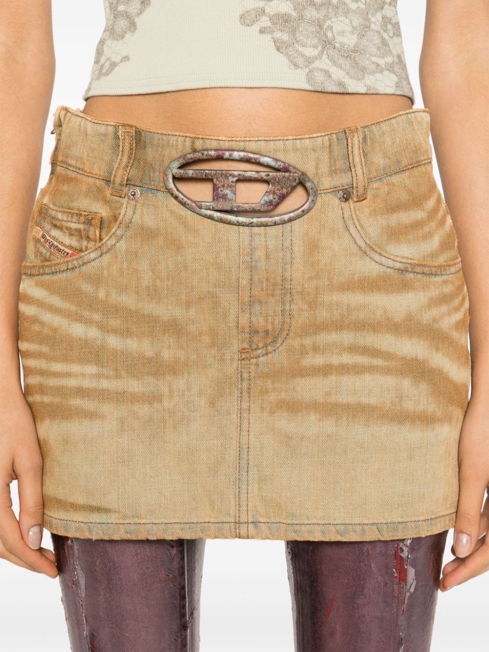 Diesel DIESEL- Cotton Mini Skirt