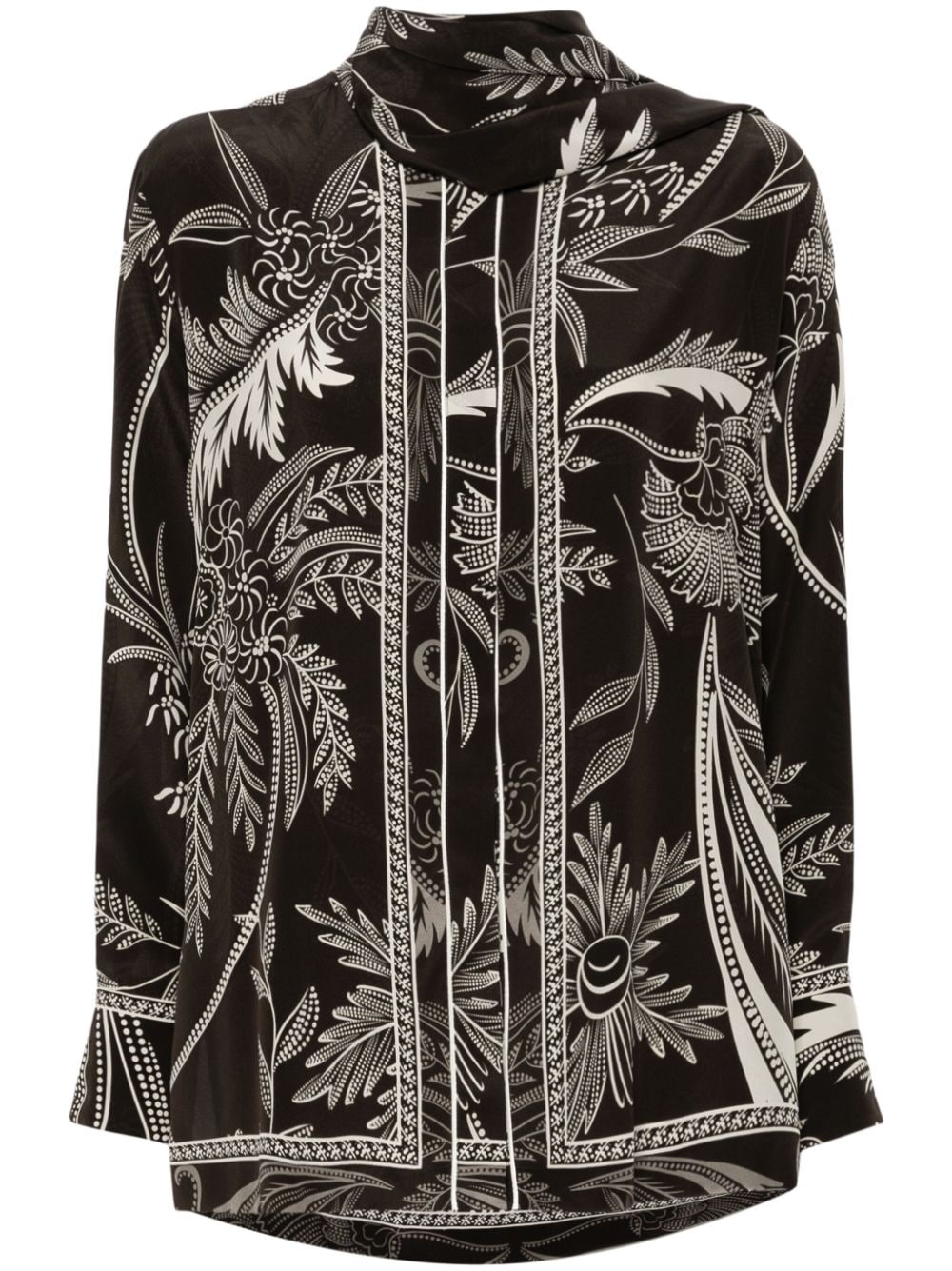 For restless sleepers FOR RESTLESS SLEEPERS- Printed Silk Shirt