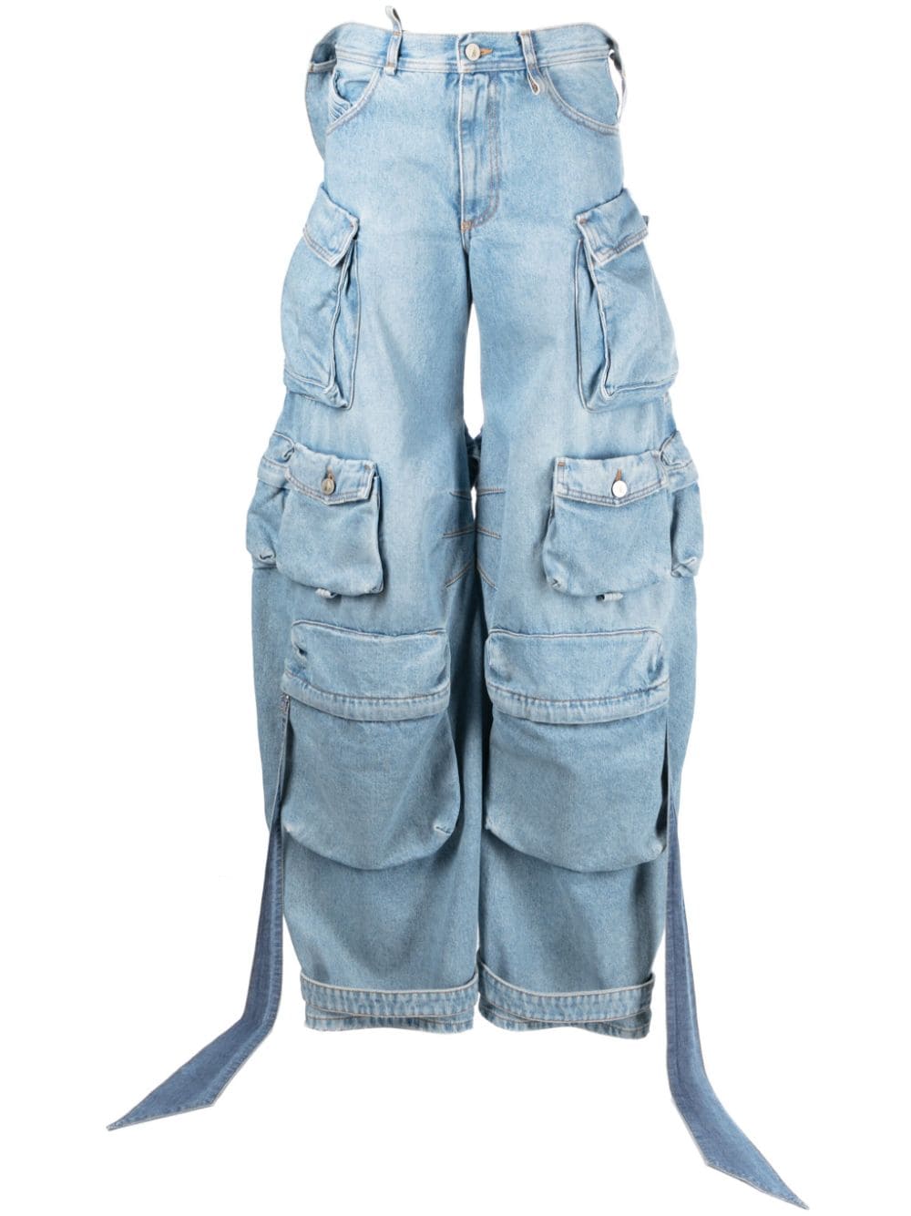 The Attico THE ATTICO- Cargo Denim Jeans - Runway