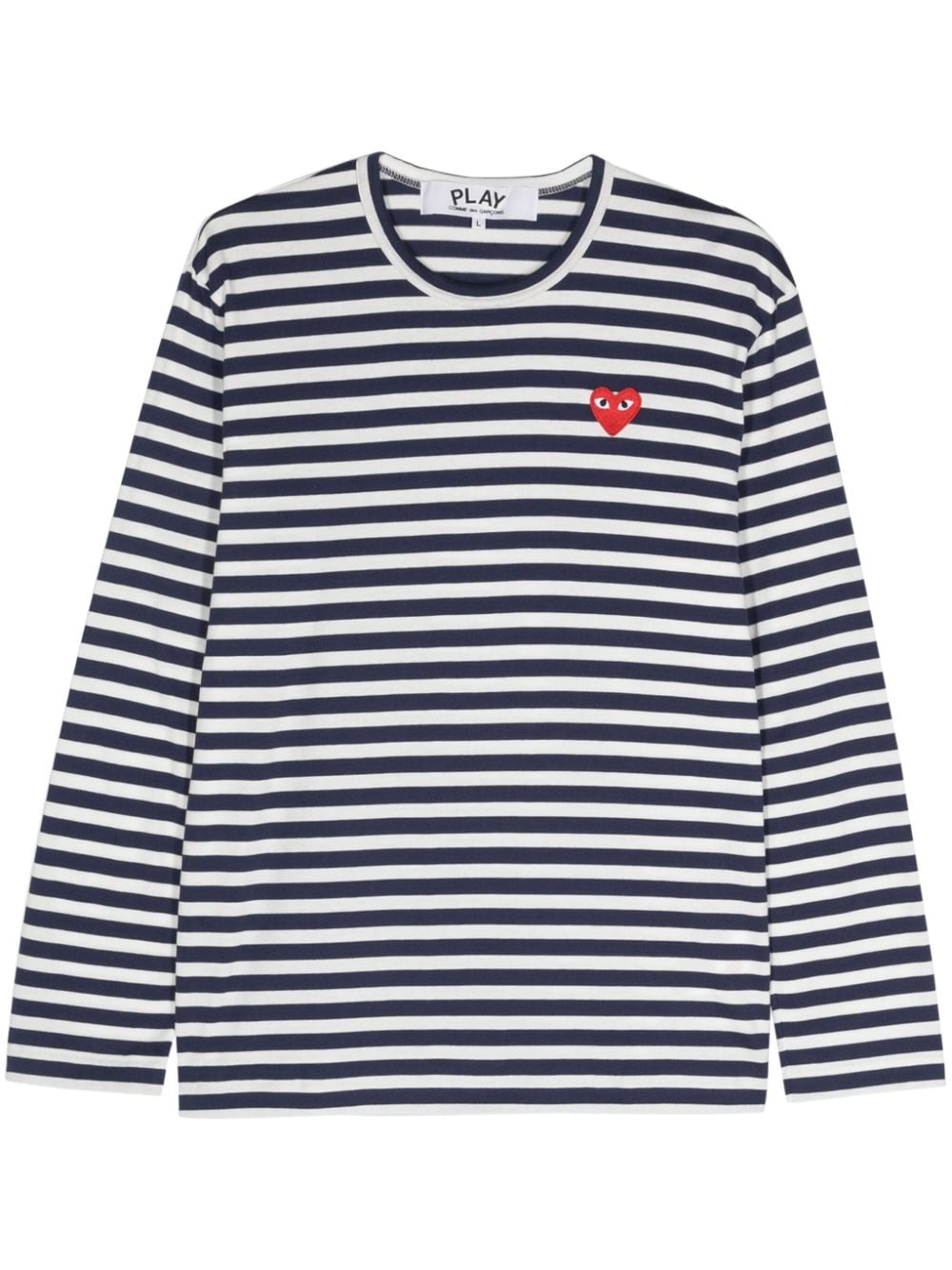 Comme Des Garçons Play COMME DES GARCONS PLAY- Logo Striped Cotton T-shirt