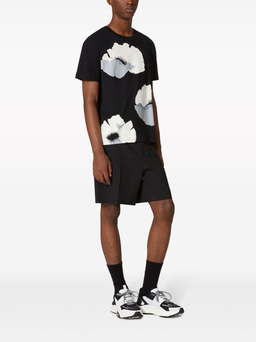 Valentino VALENTINO- Flower Portrait Cotton T-shirt