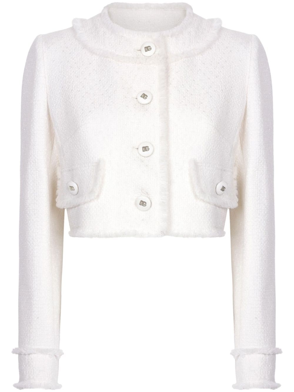 Dolce & Gabbana DOLCE & GABBANA- Wool Tweed Cropped Jacket