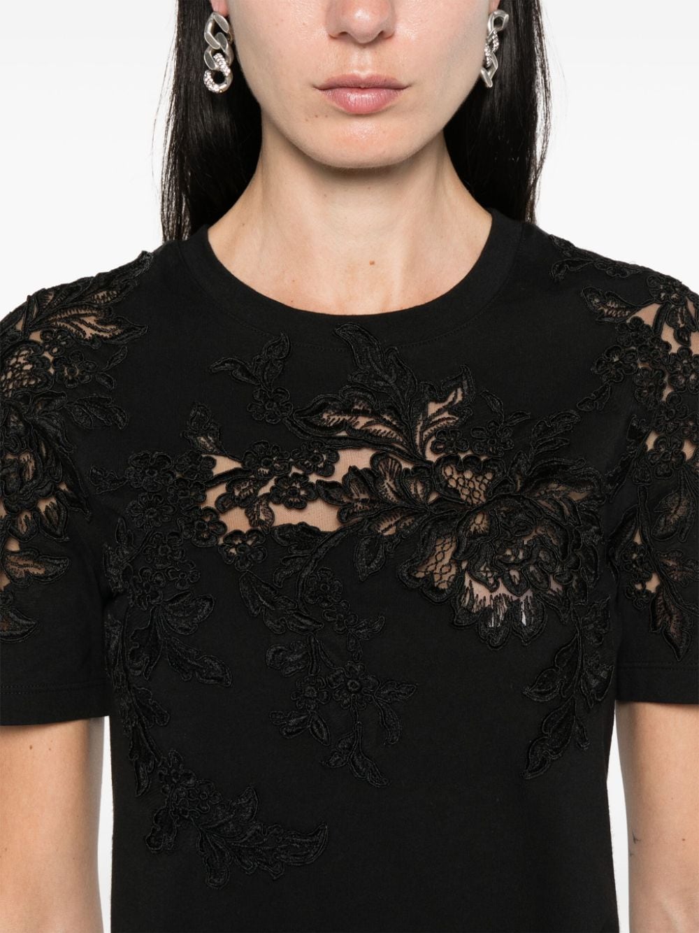 Ermanno Scervino ERMANNO SCERVINO- Embroidered Cotton T-shirt