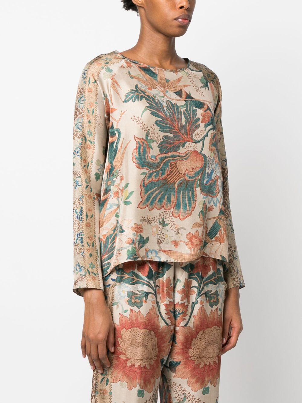 Pierre-Louis Mascia PIERRE-LOUIS MASCIA- Printed Silk Blouse