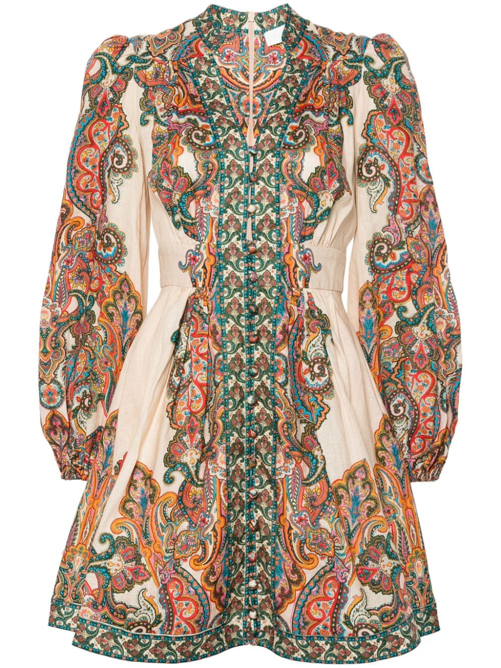 Zimmermann ZIMMERMANN- Paisley Print Linen Mini Dress