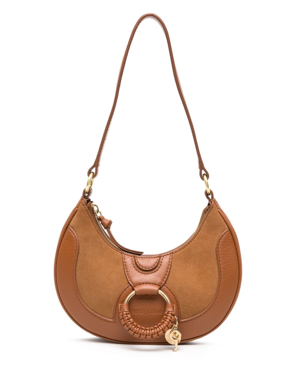 See By Chloé SEE BY CHLOÉ- Hana Half-moon Leather Shoulder Bag