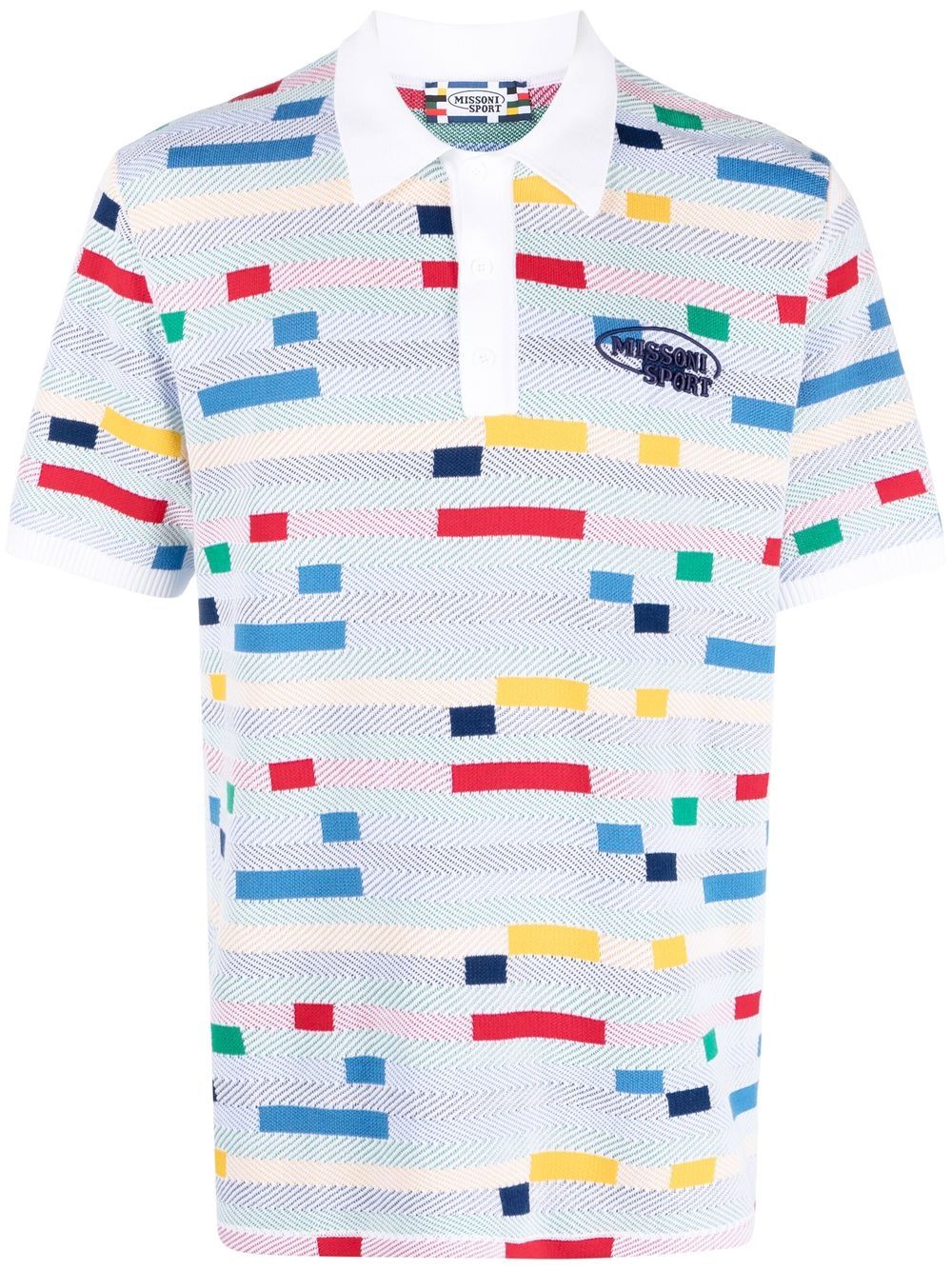 Missoni MISSONI- Printed Short Sleeve Polo Shirt