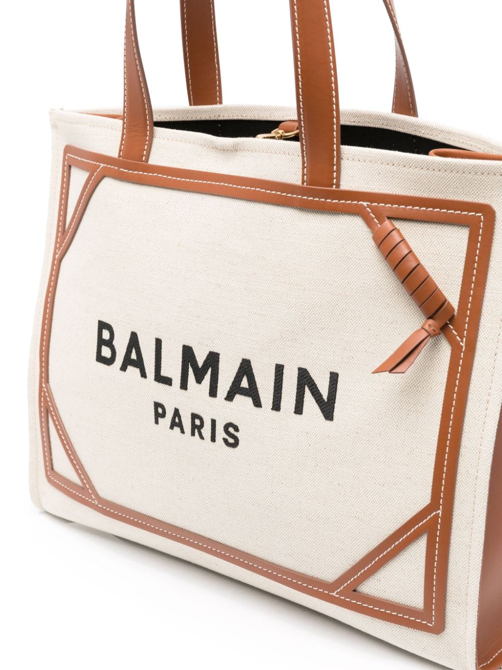 Balmain BALMAIN- B-army Medium Canvas And Leather Trims Tote Bag