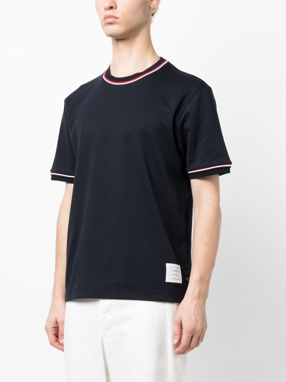 Thom Browne THOM BROWNE- Rwb Motif Cotton T-shirt