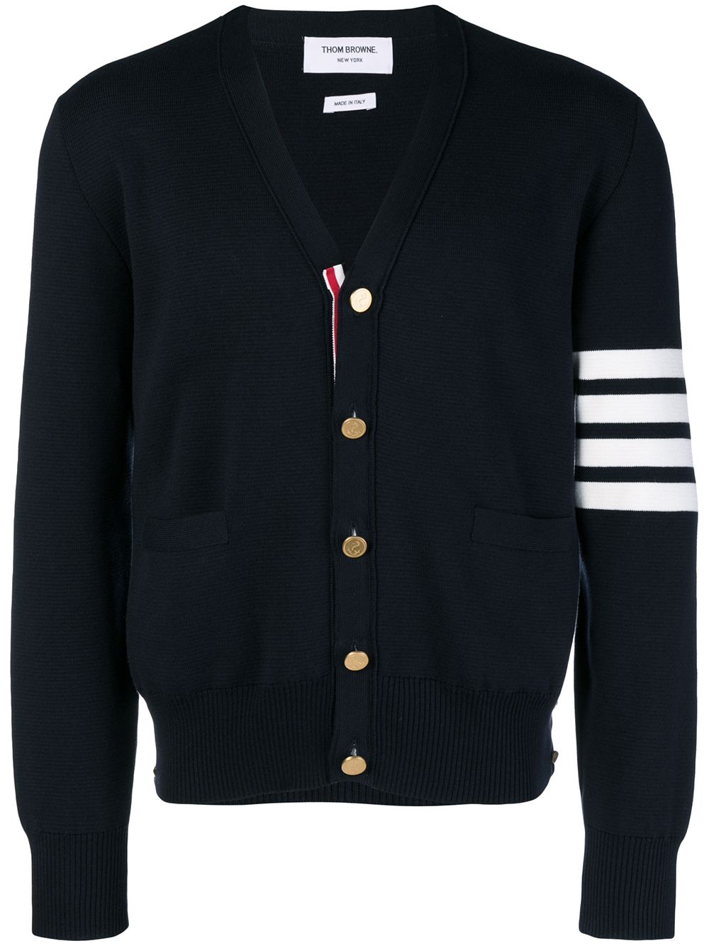 Thom Browne THOM BROWNE- 4bar Cotton Cardigan