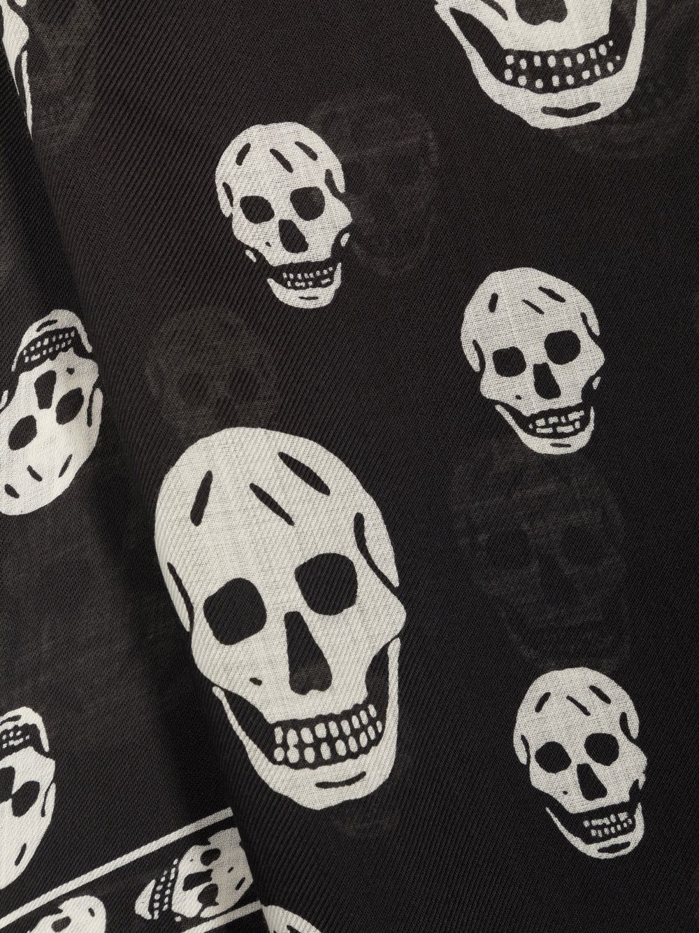 Alexander McQueen ALEXANDER MCQUEEN- Biker Skull Wool Scarf