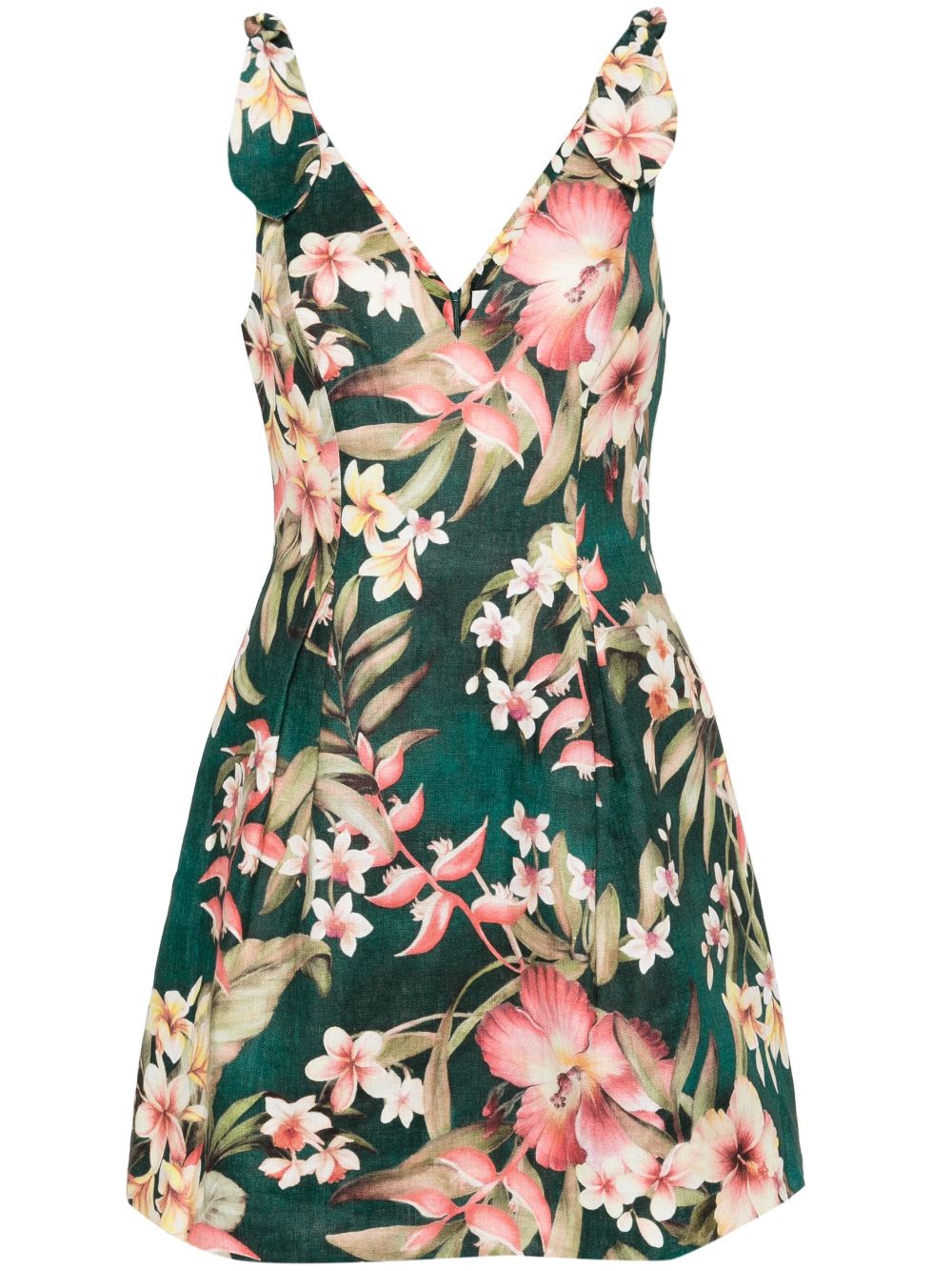 Zimmermann ZIMMERMANN- Floral Print Linen Mini Dress