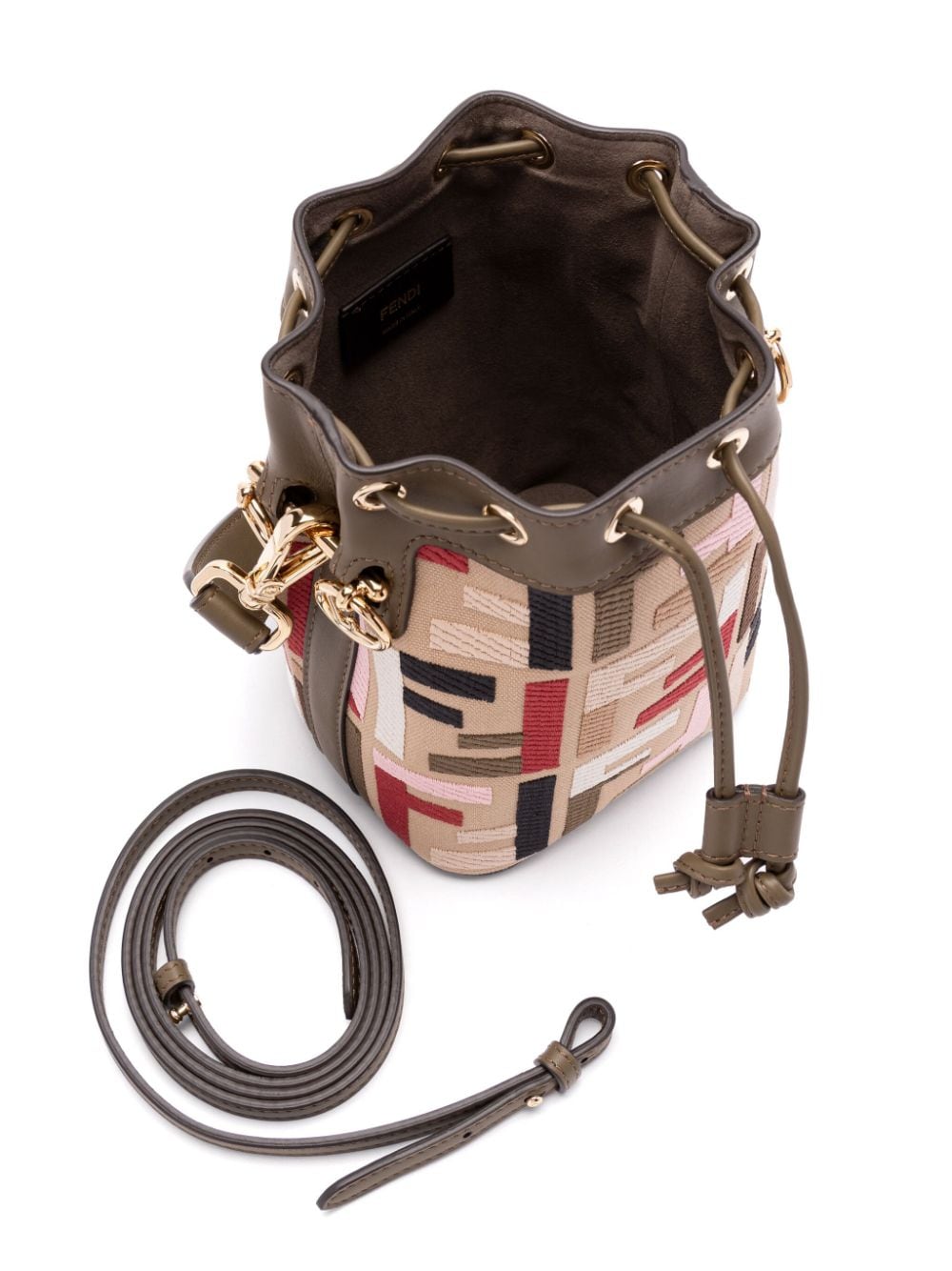 FENDI FENDI- Mon Tresor Mini Leather Bucket Bag