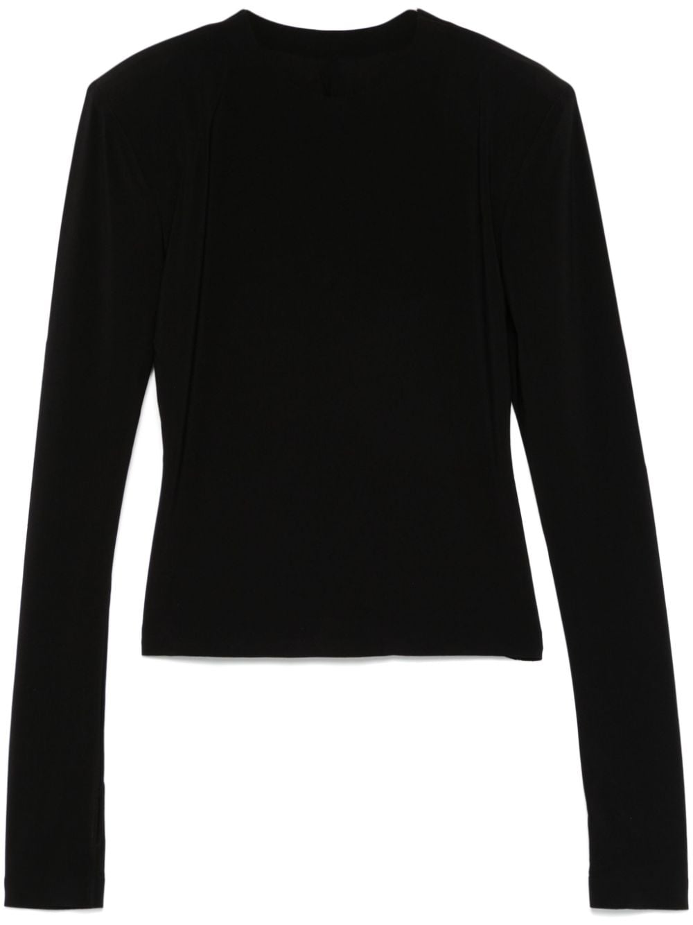 Norma Kamali NORMA KAMALI- Padded Shoulder Crewneck Top