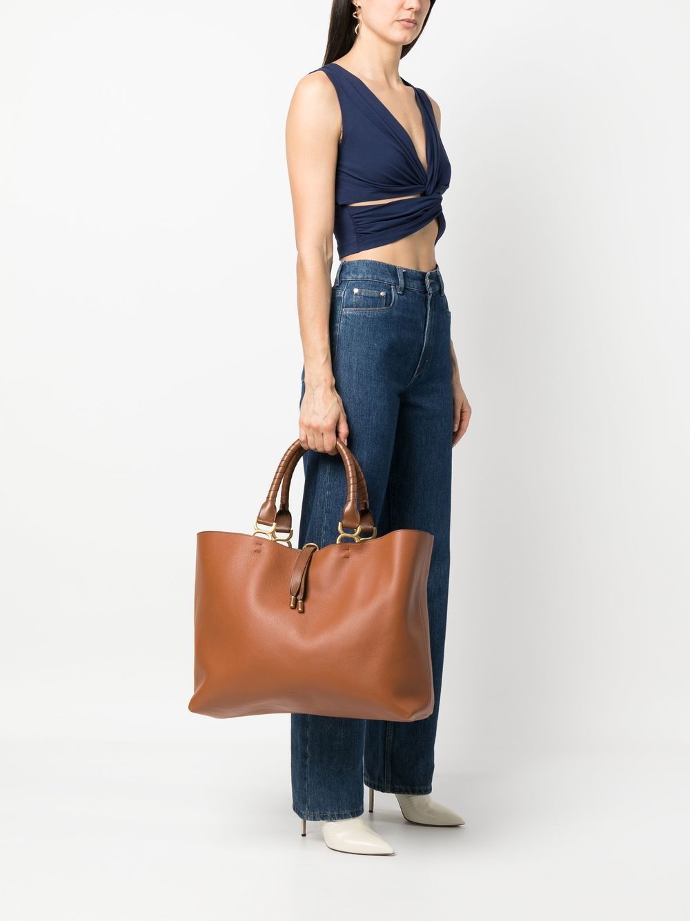 Chloé CHLOÉ- Marcie Leather Shopping Bag