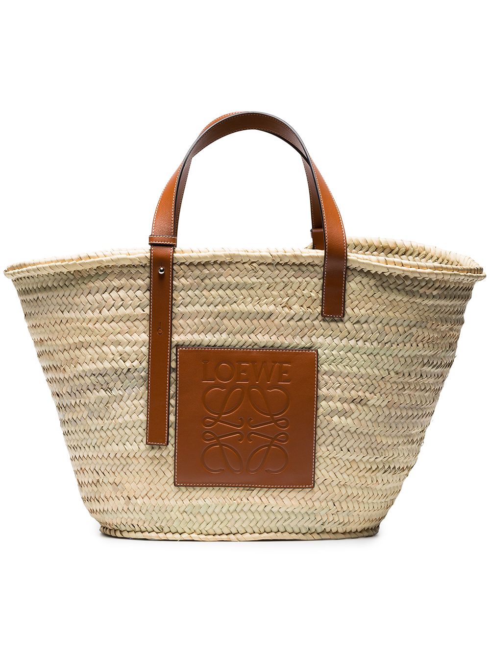 Loewe Paula's Ibiza LOEWE PAULA'S IBIZA- Basket Raffia And Leather Tote Bag