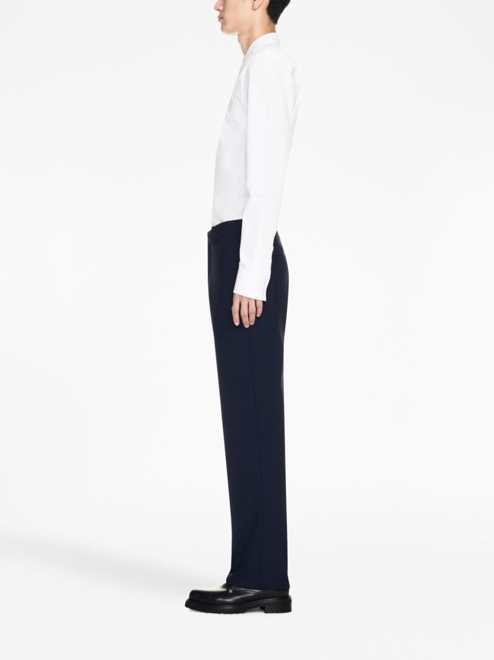 OFF-WHITE OFF-WHITE- Wool Blend Slim Fit Trousers