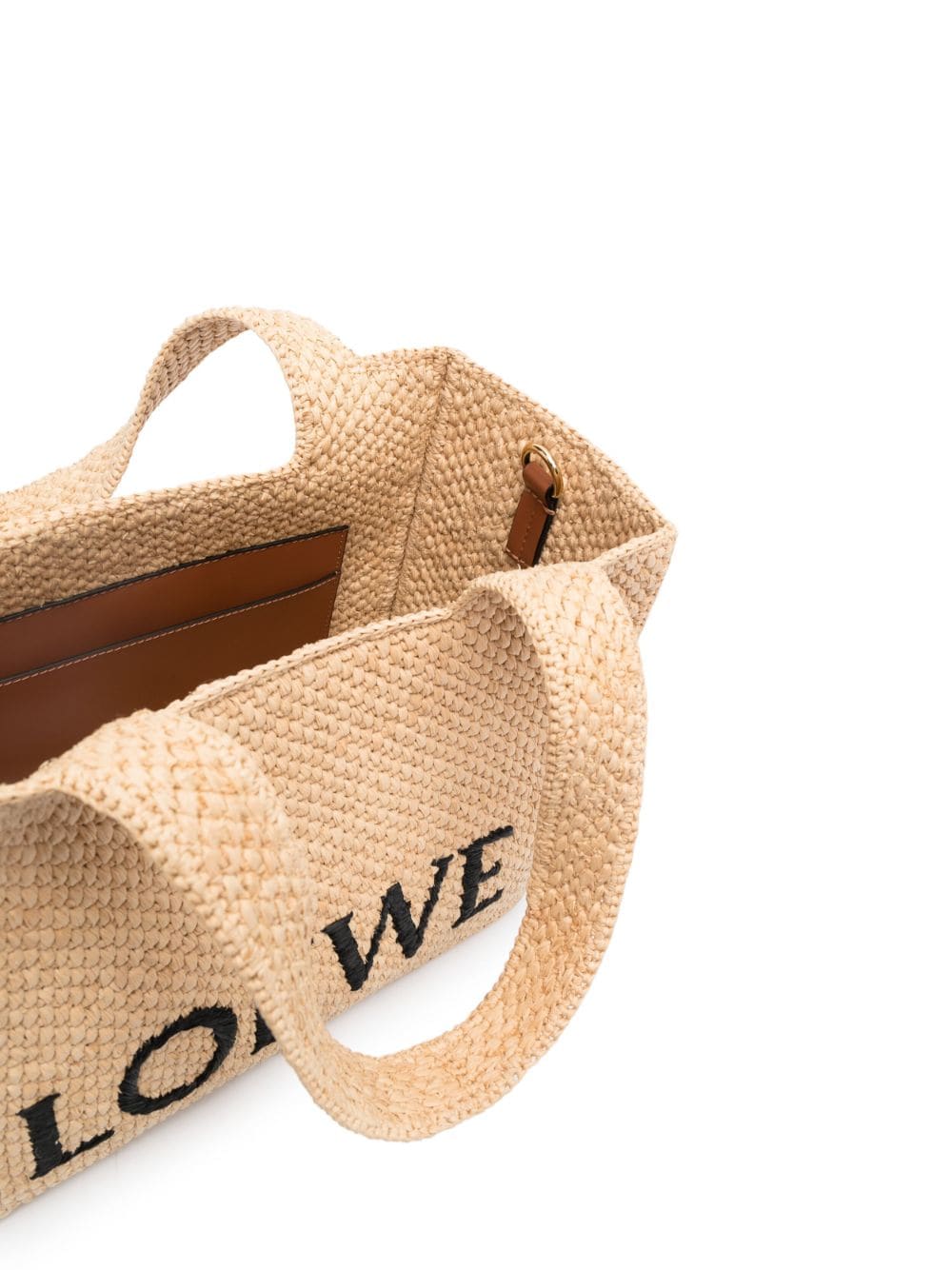 Loewe LOEWE- Loewe Font Medium Raffia Tote Bag