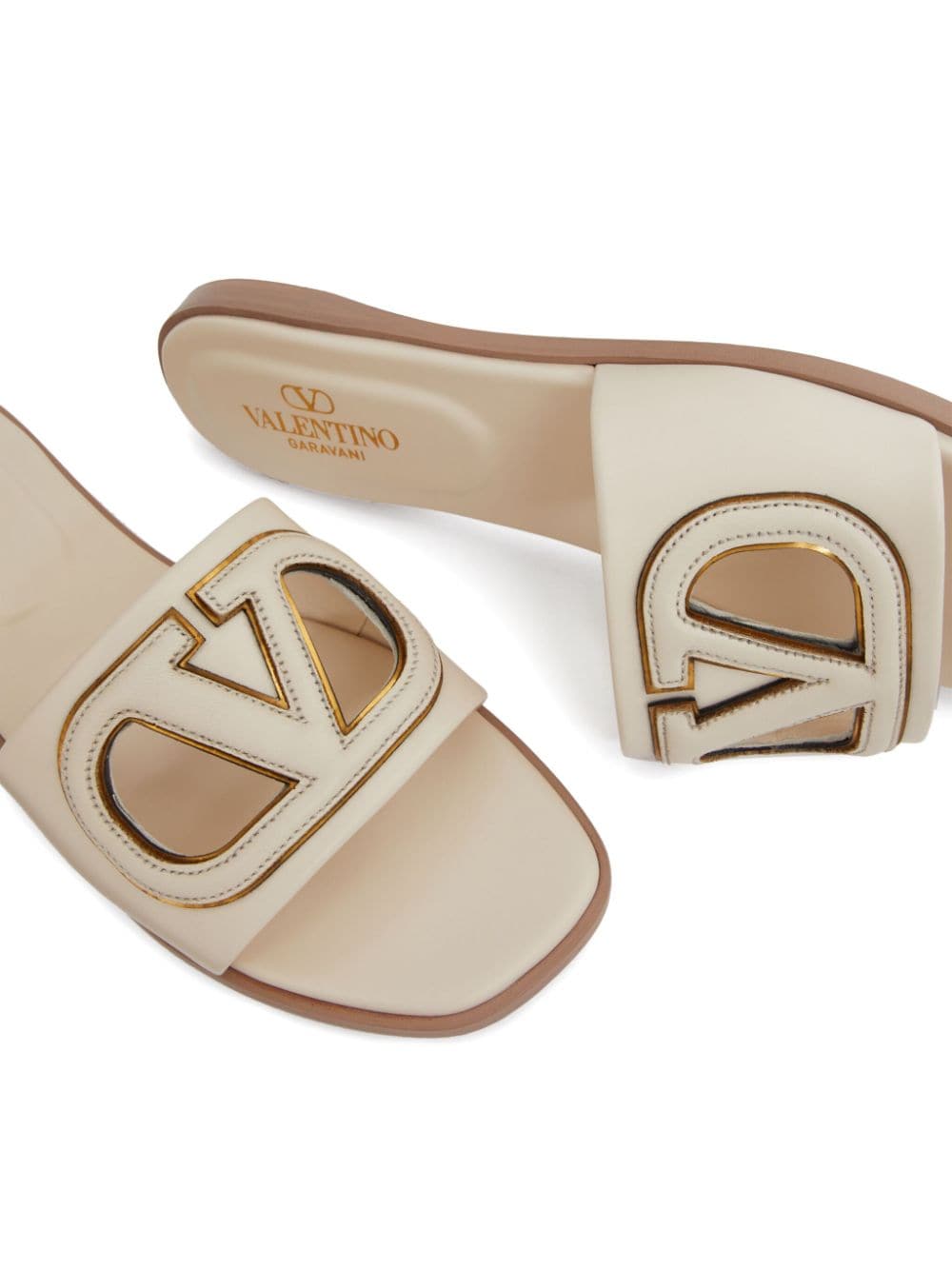 VALENTINO GARAVANI VALENTINO GARAVANI- Vlogo Cut-out Leather Sandals