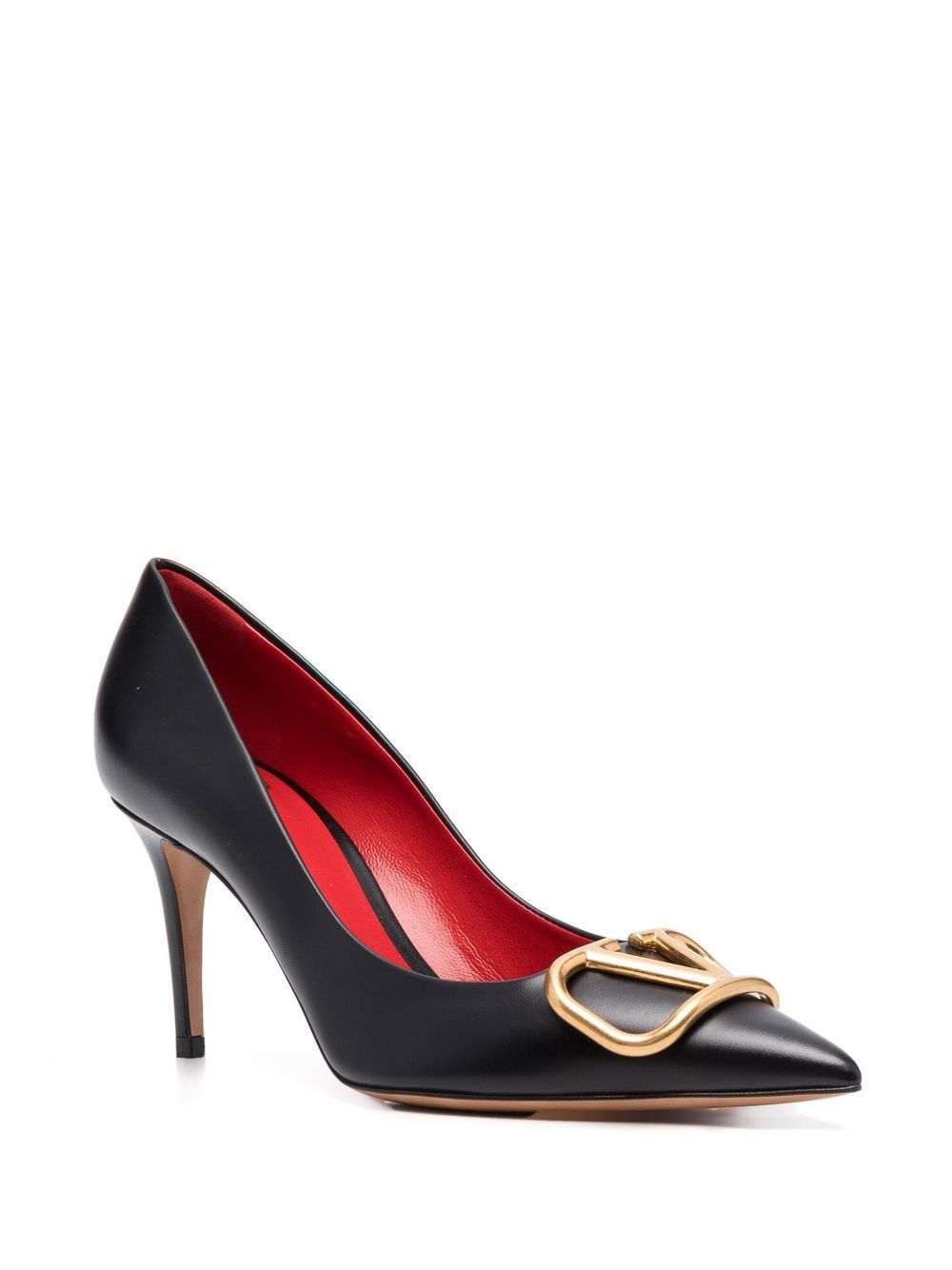 VALENTINO GARAVANI VALENTINO GARAVANI- Vlogo Signature Leather Pumps