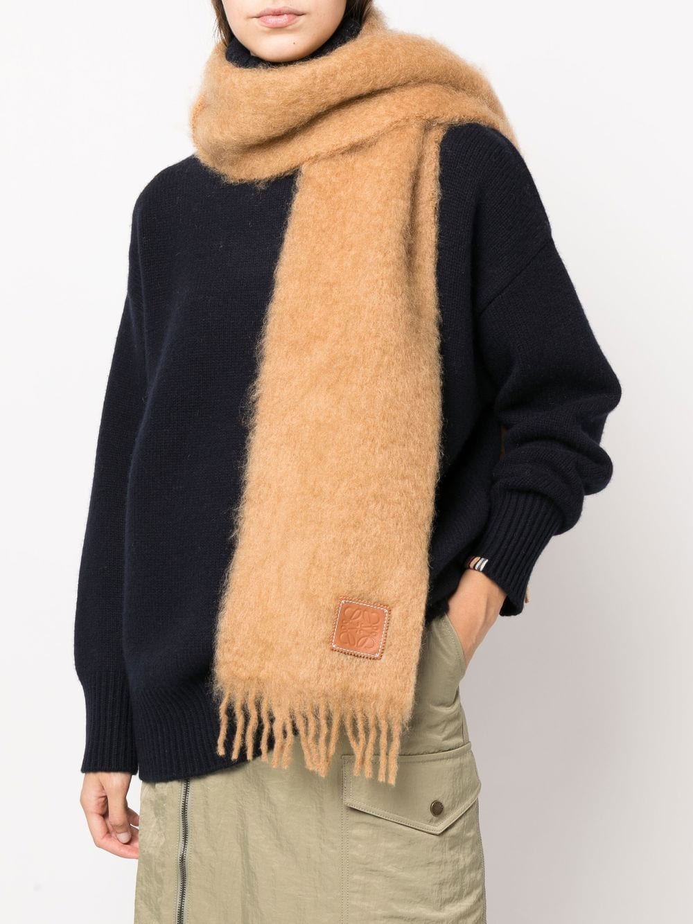 Loewe LOEWE- Mohair And Wool Fringed Scarf