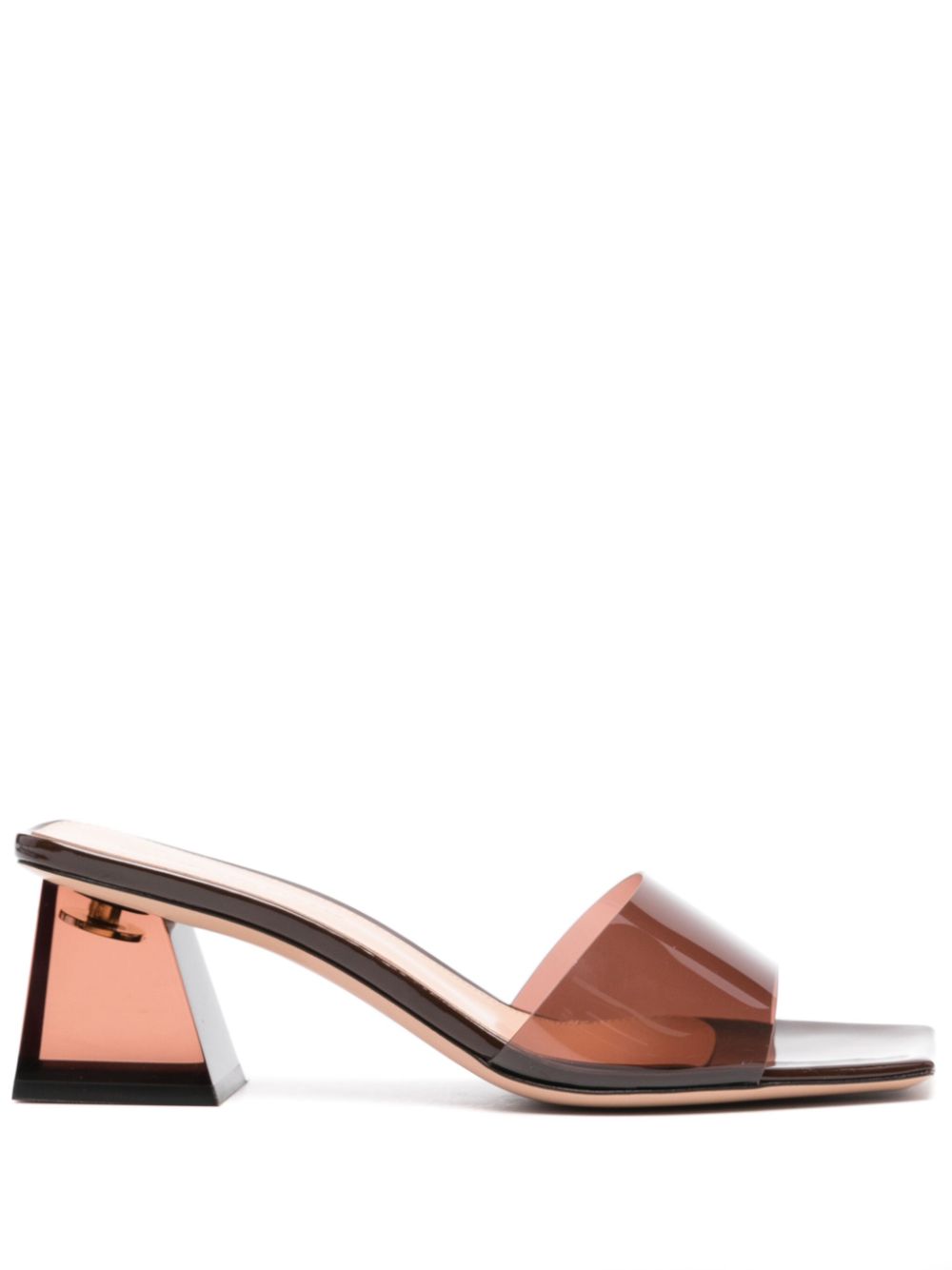 Gianvito Rossi GIANVITO ROSSI- Cosmic Patent Leather Heel Mules