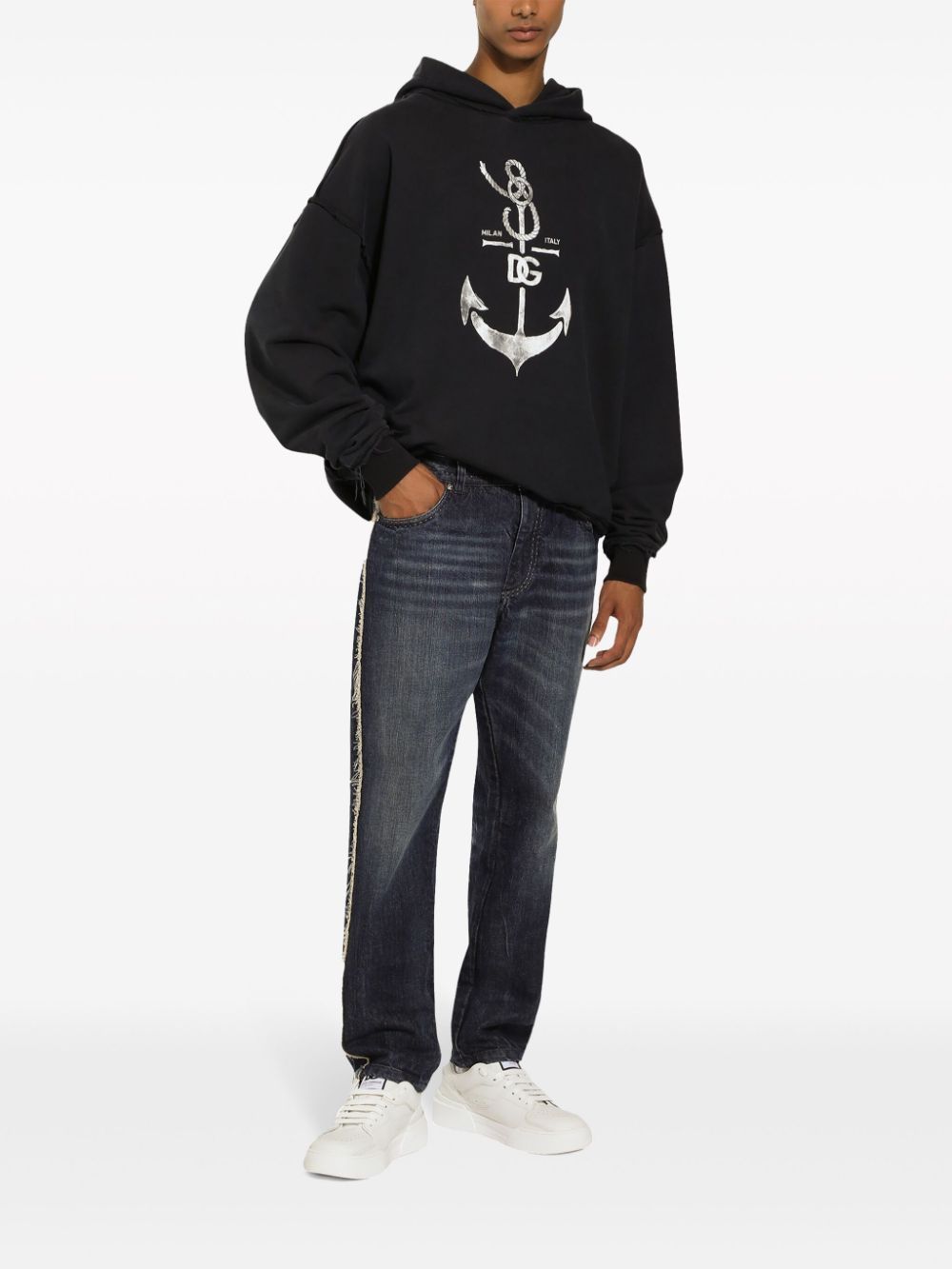 Dolce & Gabbana DOLCE & GABBANA- Logo Cotton Hoodie