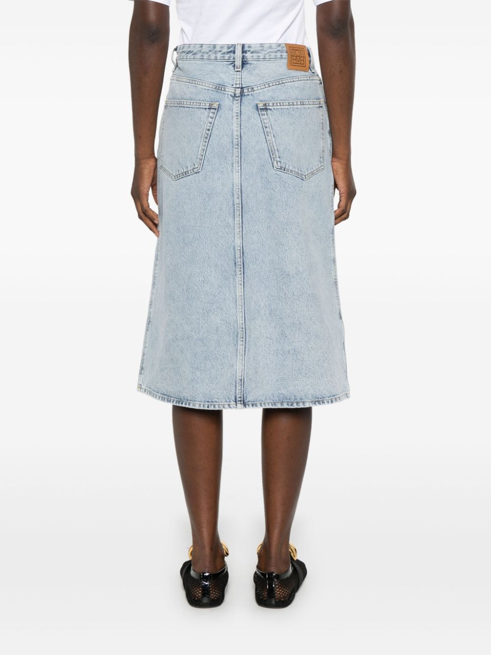 Toteme TOTEME- Organi Cotton Denim Midi Skirt