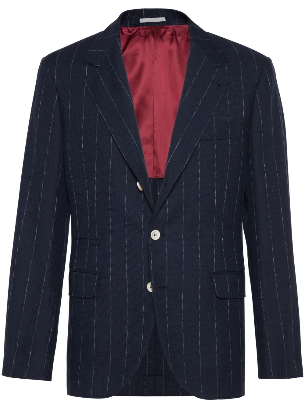 Brunello Cucinelli BRUNELLO CUCINELLI- Cotton And Wool Pinstriped Blazer