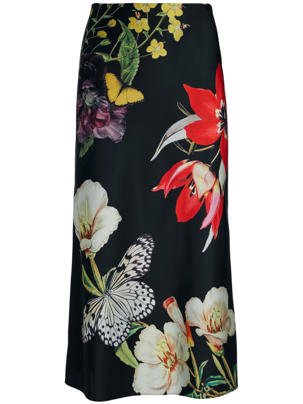  ALICE+OLIVIA- Maeve Printed Midi Skirt