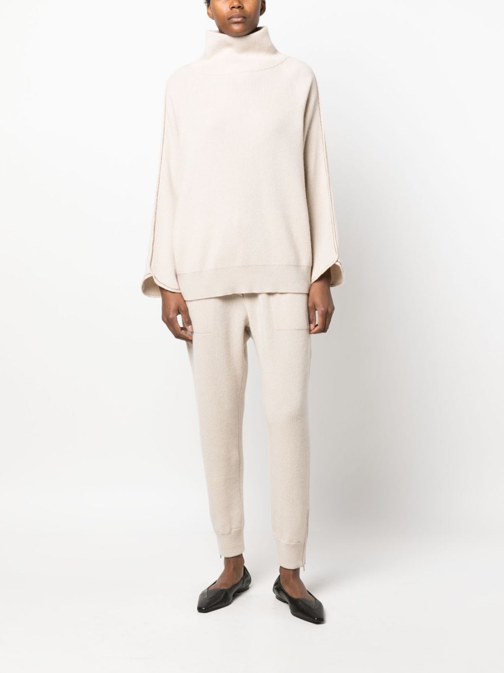 Brunello Cucinelli BRUNELLO CUCINELLI- High-waisted Cashmere Trousers