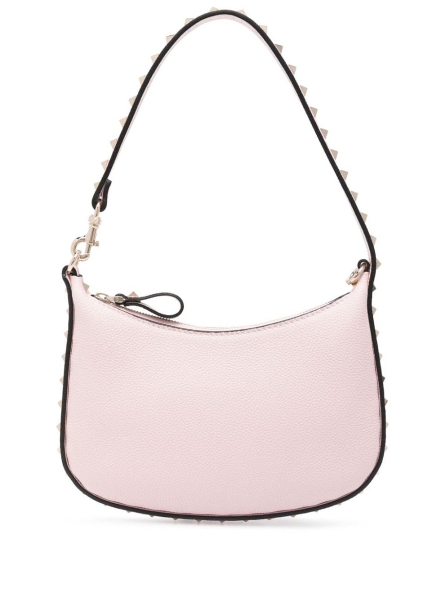 VALENTINO GARAVANI VALENTINO GARAVANI- Rockstud Leather Hobo Mini Bag