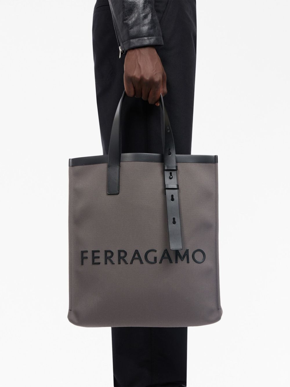 Ferragamo FERRAGAMO- Logo Canvas Tote