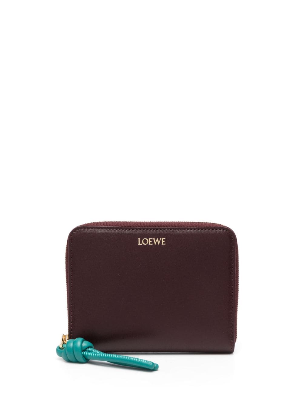 Loewe LOEWE- Knot Leather Compact Zip Wallet