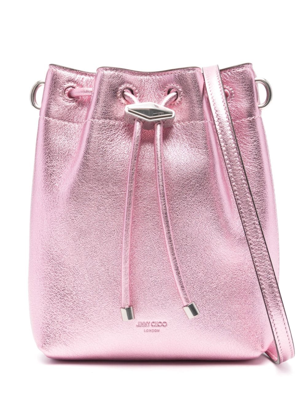 Jimmy Choo JIMMY CHOO- Bon Bon Metallic Leather Mini Bucket Bag