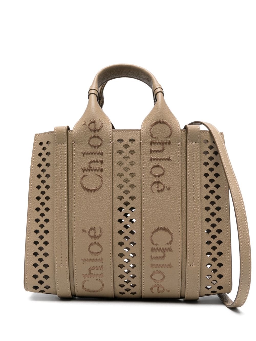 Chloé CHLOÉ- Woody Leather Small Tote