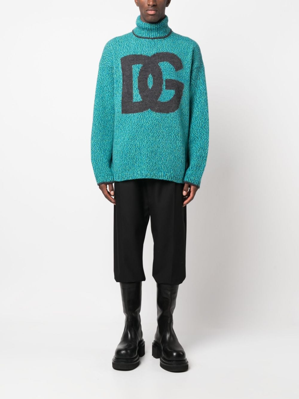 Dolce & Gabbana DOLCE & GABBANA- Wool Blend High Neck Sweater