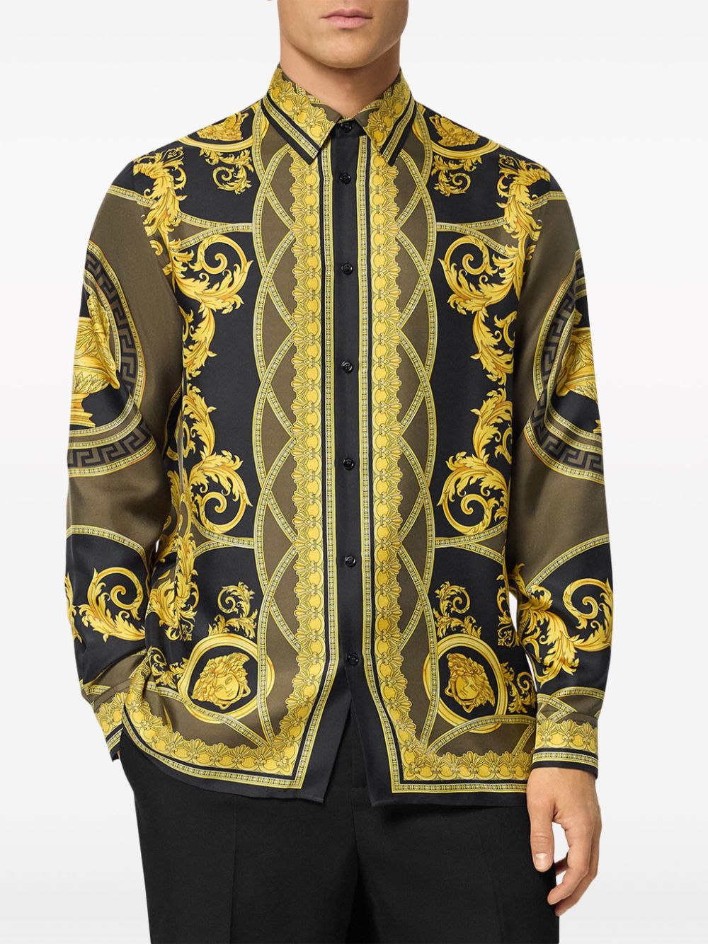 Versace VERSACE- Barocco Print Silk Shirt