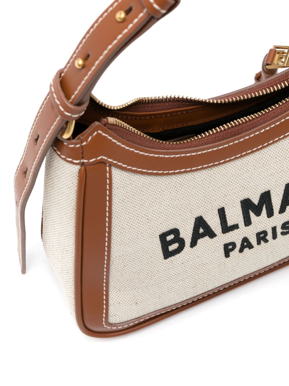 Balmain BALMAIN- B-army Canvas And Leather Shoulder Bag