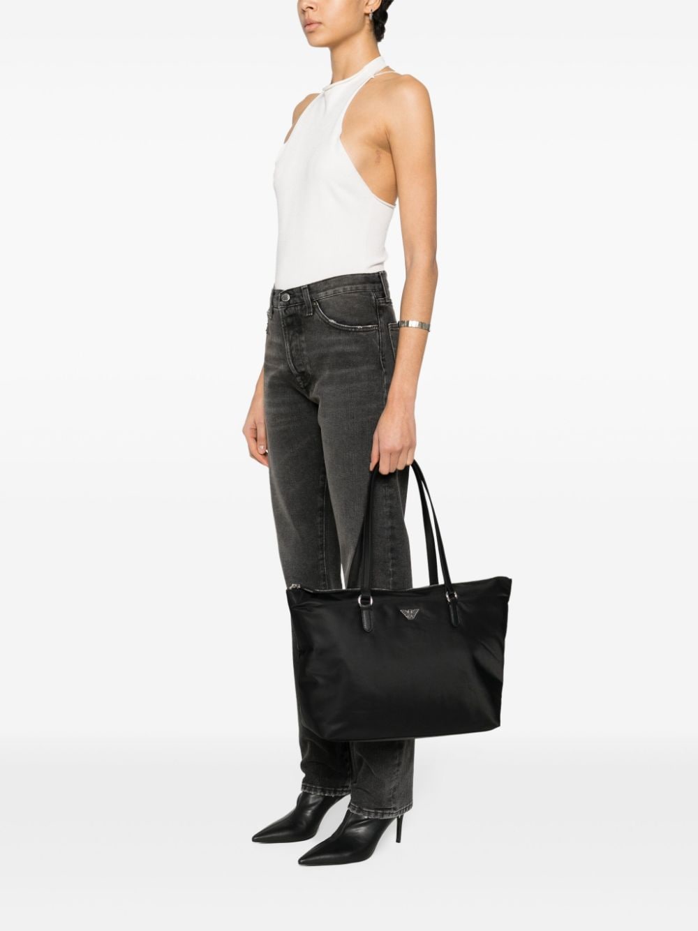 Emporio Armani EMPORIO ARMANI- Logo Nylon Tote Bag