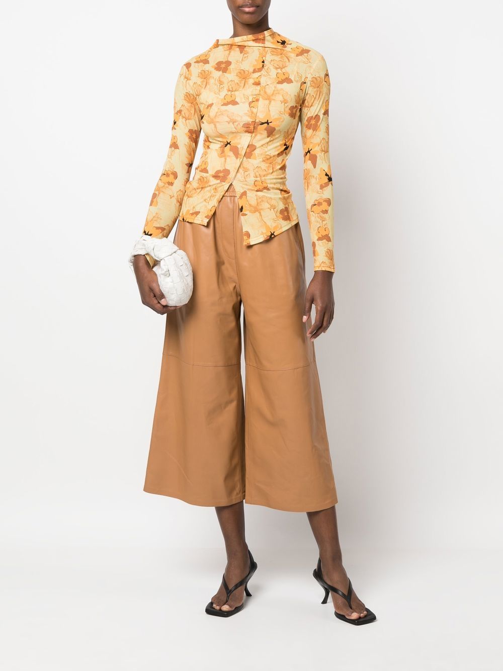 Loewe LOEWE- Cropped Leather Trousers