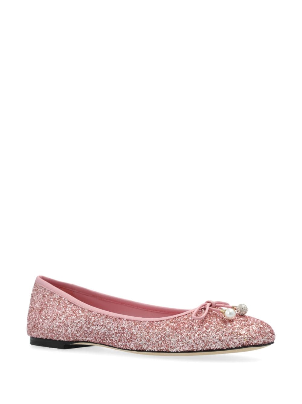 Jimmy Choo JIMMY CHOO- Elme Flat Glittered Ballets