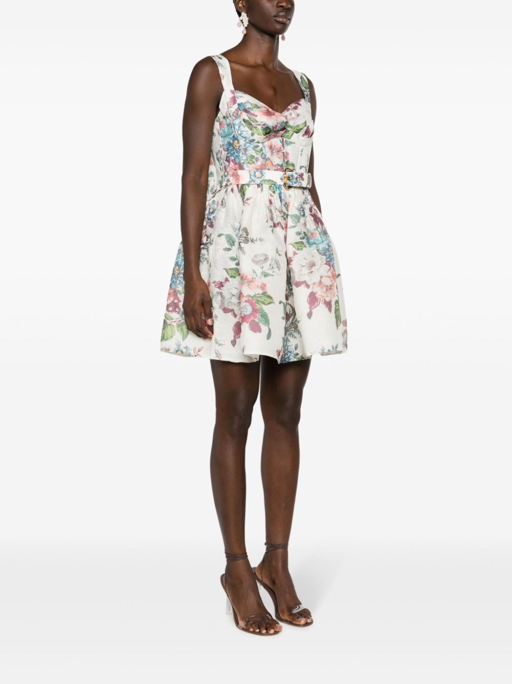 Zimmermann ZIMMERMANN- Floral Print Linen And Silk Blend Mini Dress