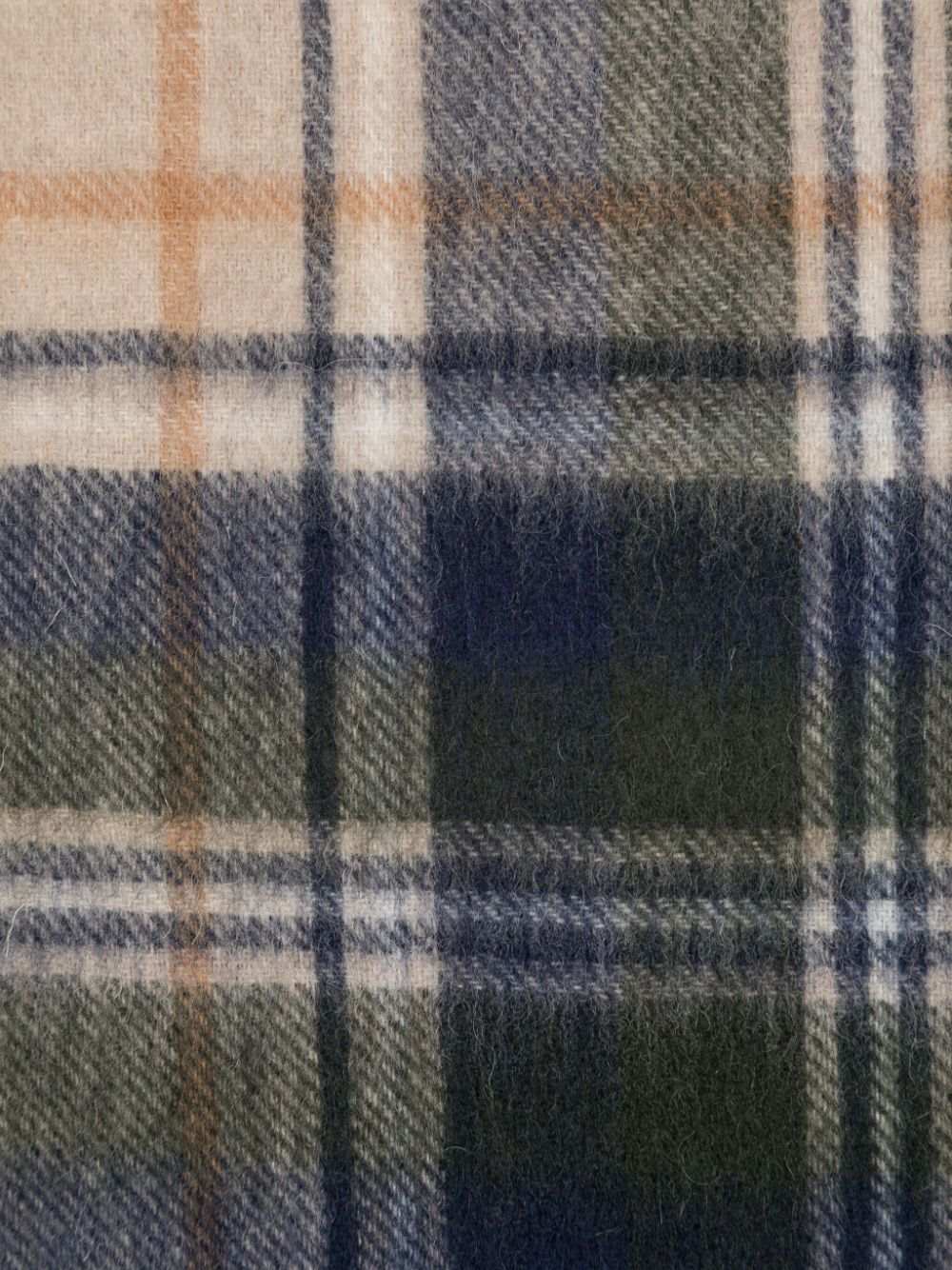 Barbour BARBOUR- Wool Scarf With Tartan Motif