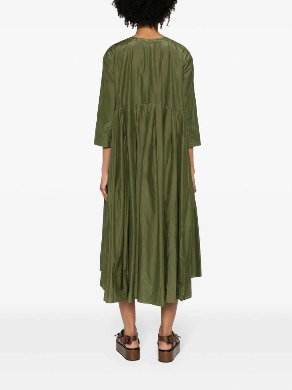  'S MAX MARA- Cotton And Silk Blend Midi Dress