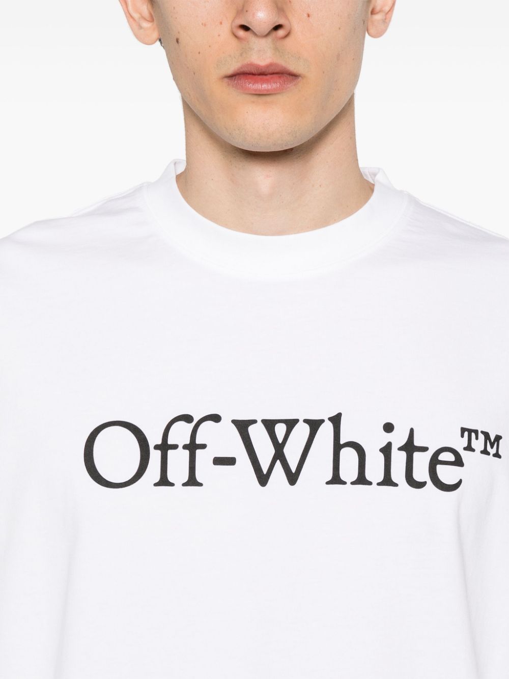 OFF-WHITE OFF-WHITE- Bookish Logo Cotton T-shirt